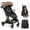 Golden, variant on Gravity Folding Baby Stroller - Portable Toddler Stroller w/ Adjustable Backrest & Canopy, Lightweight and UV Protected Travel Stroller, One-Hand Automatic Folding - Light Gray