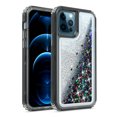 thumbnail image 3 of Kaleidio Case For iPhone 13 Pro (6.1") [Kleer Hybrid] 3-Piece Impact [Drop Protection] Shockproof See-Thru Cover [Black/Black Liquid Glitter], 3 of 4