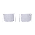 thumbnail image 1 of Yuarrent Delantal Color sólido Traje de sirvienta moderna Camarera Medio delantal Cintura Babero Blanco 2Conjunto, 1 of 6