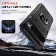 thumbnail image 4 of For Google Pixel 11 Pro XL Phone Case with Finger Ring Holder Kickstand, Card Slots，Heavy Duty Shockproof Rugged Protective Working with Magnetic Car Phone Mount,Black,For Pixel 11 Pro XL, 4 of 7