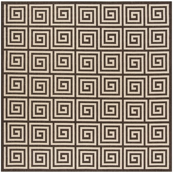 Safavieh Linden Joetta Geometric Indoor/Outdoor Area Rug, Natural/Brown, 6'7" x 6'7" Square