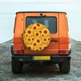 thumbnail image 6 of Logiee Vintage Leopard Print Sunflower Print Spare Tire Cover, Universal Wheel Protectors,Waterproof Dust-Proof UV Sun Wheel Tire Cover,Fit for SUV, RV, Travel Trailer, Truck-17 inch, 6 of 6
