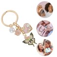 thumbnail image 4 of Unique Bargains 1 Pc Handbag Charms Keychains Flowers Butterfly Bag Accessories Pink, 4 of 5