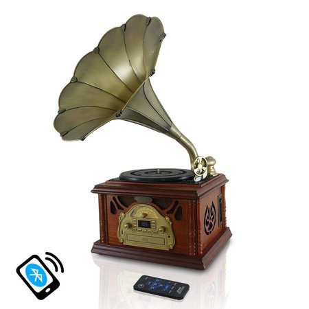 Portable Bluetooth Phonograph Gramophone Record (Best Portable Record Player Under 100)