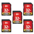 thumbnail image 1 of GIGASTONE 32GB SD Card 5-Pack UHS-I U1 Class 10 SDHC Memory Card High-Speed Full HD Video Compatible with Canon Digital Camera, SPYPOINT TACTACAM WOSPORTS Trail Camera,, 1 of 7