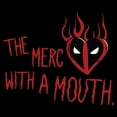 thumbnail image 2 of Mens Marvel: Deadpool Flaming Heart Mask T Shirt, 2 of 5