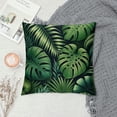 thumbnail image 2 of COMIO  Throw Pillow Covers Green Tropical Palm and Banana Leaves Watercolor Decorative,Square Cushion Case for Home Sofa Couch White, 2 of 5