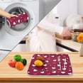 thumbnail image 6 of Heart Raspberry Flower Drying Dish Mat Quick Drying Absorbent Soft Durable for Kitchen 16" x 18", 6 of 10