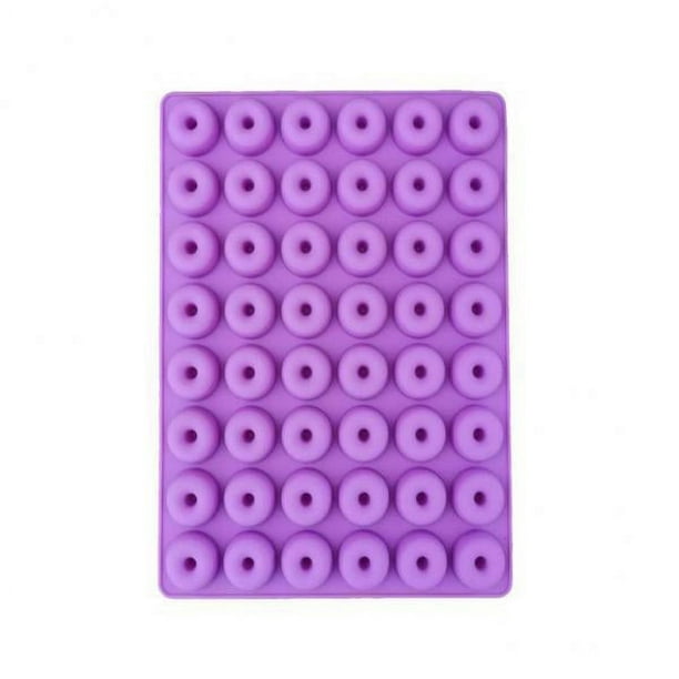 Molde de Silicona Gloria Mini Donas 48 Cavidades Color Morado 2 Piezas