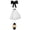 Halloween | Black Bow Ghost, variant on romoty Halloween Pink Bow Ghost Porch Goose Outfits, Spooky Cute White Cape with Vintage Lantern Prop for 23 Inch Concrete Geese, Fall Autumn Yard Decor