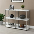 thumbnail image 2 of Pemberly Row Table Console Sans Outils avec Étagères en Finition Bois Blanc, 2 of 6