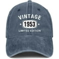 thumbnail image 1 of 70th Birthday Gifts for Men Women Hats 1953 Vintage 70 Year Old Embroidered Baseball Cap, 1 of 5