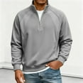 thumbnail image 2 of Quarter Zip Pullover Men 2026 Fall Winter Casual Long Sleeve Plain Collared Sweatshirts Mens Pullover Top, 2 of 5