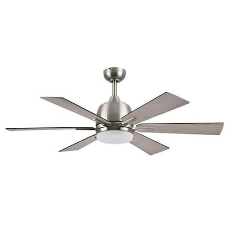 Harbor Breeze Bradbury Brushed Nickel 48-in LED Indoor Ceiling Fan (6-Blade)