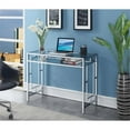 thumbnail image 2 of Convenience Concepts Town Square Desk With Shelf in Clear Glass and Chrome Frame, 2 of 4