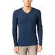 thumbnail image 1 of Calvin Klein Mens Double Hem Henley Sweater, navy, L, 1 of 1