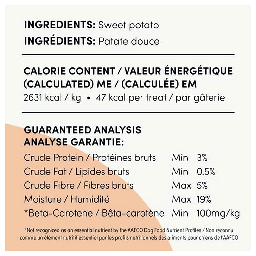 Crumps' Naturals Chews Sweet Potato Dry Dog Treats, 11.6 Oz