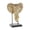 Gold Beaded Abstract Elephant Animals 13" x 10" x 8", variant on 15" x 22" Gold Resin Elephant Sculpture with Mirrored Sunburst Accent and Black Stand, by DecMode