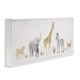 thumbnail image 3 of Stupell Industries Adorable Jungle Animals Wildlife Animals & Insects Painting White Framed Art Print Wall Art, 24 x 10, 3 of 9