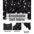 thumbnail image 2 of CASSIE LIZ Ladies Plus Size Dress 4X Floral Tunic Dress Black V Neck Short Sleeves Ruffle Hem Dress Casual Loose Fits Dress For Summer 4XL 24W 26W, 2 of 3