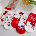 thumbnail image 2 of Calcetines de Hello Kitty para mujer, de la serie Sanrio, My Melody, Kuromi, Pom, Purin, de dibujos animados, de algodón, de alta calidad, 2023, 2 of 4