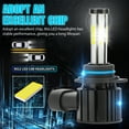 thumbnail image 4 of 6-sides 9012 HIR2 LED Headlight Bulbs Kit High Low Beam Super Bright 6500K White, 4 of 12