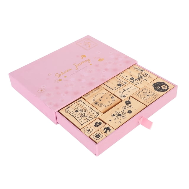 Decorative Rubber Stamp Set,Wooden Rubber Stamp Delicate Rectangular Wood Stamp Rubber Stamp Advanced Technology