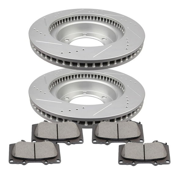 CCIYU Brakes Kits with Brakes Pads and Rotors Front for 2003-2009 for Toyota 4Runner, 2007-2014 for Toyota FJ Cruiser, 2005-2018 for Toyota Tacoma