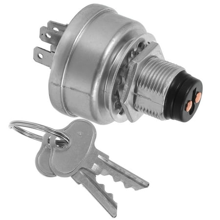 Masteelf Ignition Switch Cylinder with Key for Lawn Mowers Universal Ignition Switch for Tractor Replacement Ignition Switch for Mower