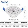 thumbnail image 4 of Rosnek 1 Pack LED Recessed Ceiling Light Downlight Aluminum Spotlight Indoor Decoration, Warm White, 4 of 8