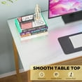 thumbnail image 3 of PayLessHere 39 inch Computer Desk Modern Writing Desk, Simple Study Table, Industrial Office Desk, Sturdy Laptop Table for Home Office,Gold, 3 of 6