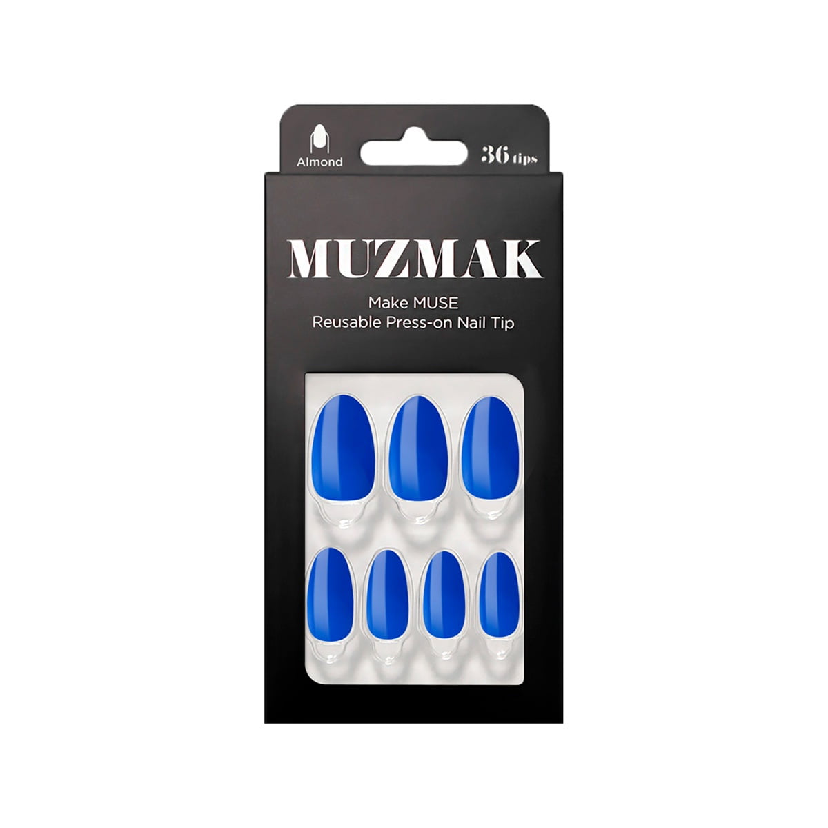 - Uñas Press On Clear Blue Almond 36 U.