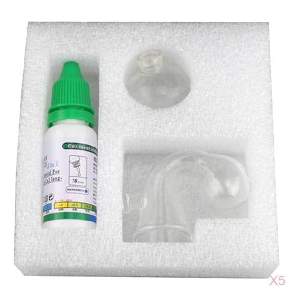 5 Set CO2 Glass Drop Checker Monitor Los Niveles Correctos Para El Acuario Yuyangstore Monitor de CO2 para acuarios