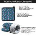 thumbnail image 7 of Dark Blue Princess Mermaid Sea Pattern Kitchen Oven Mitt and Pot Holder Sets 4 Pcs for Baking, Cooking and Grilling, Heat Resistant Up To 392 °F, 7 of 7
