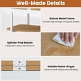 thumbnail image 4 of Giantex Sofa Side Table, Mobile End Table, Rolling Bedside Table w/Metal Frame, Natural, 4 of 6