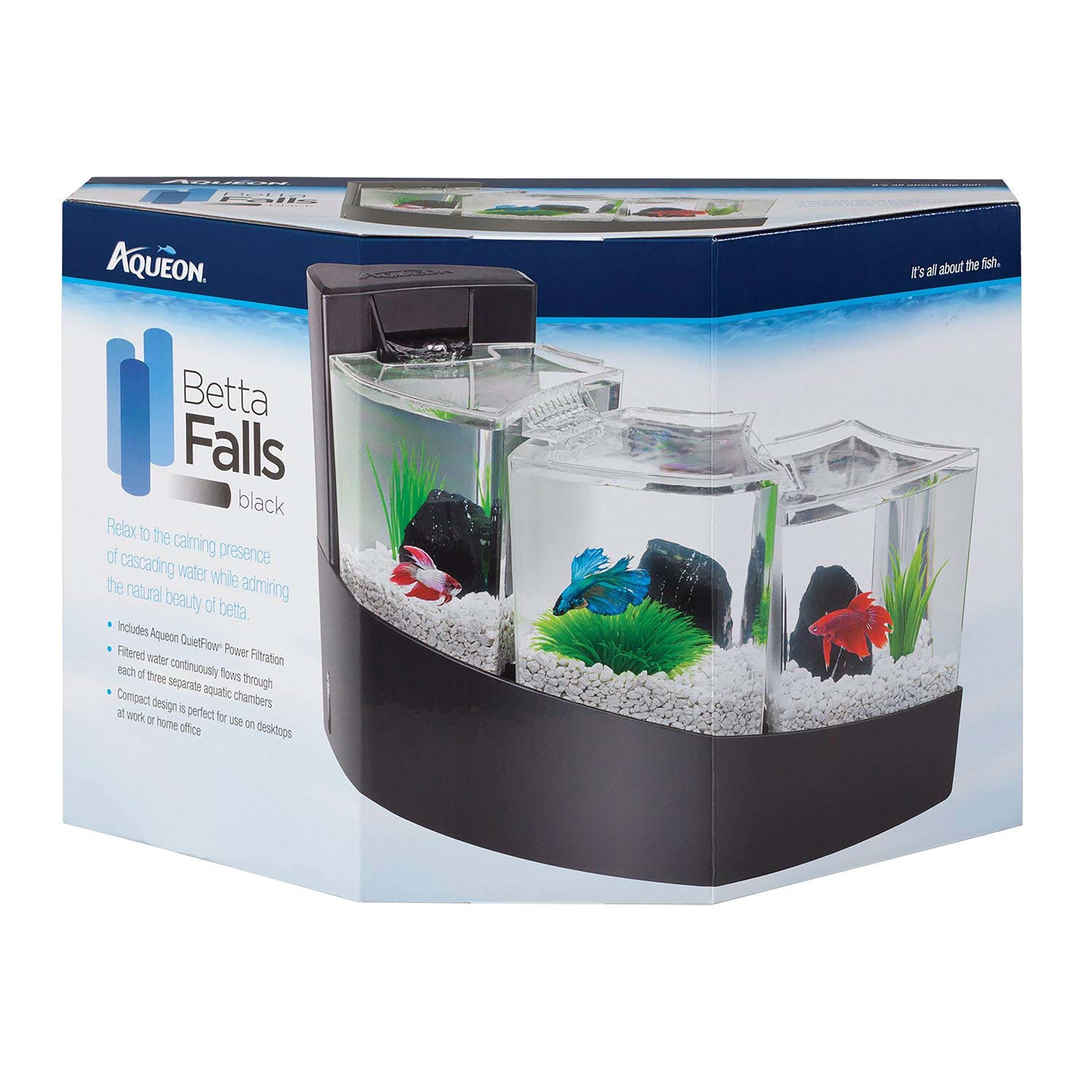 Aqueon Betta Falls Kit Black One Size