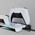 thumbnail image 5 of Wall Mount Kit & Charging Station W/ Headset Holder Shelf Floating Mount Wall Stand for PS5 and PS5 Slim Consoles Disc & Digital (Black), 5 of 7