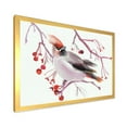 thumbnail image 2 of Designart 'Waxwing Bird Sitting On A Branch' Traditional Framed Art Print, 2 of 4