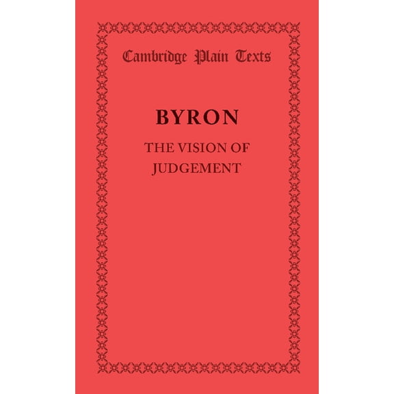 Cambridge Plain Texts The Vision of Judgement, (Paperback)