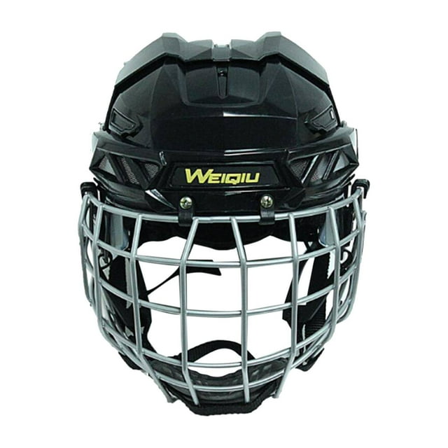 Casco de hockey Casco de patinaje sobre hielo Casco de hockey sobre hielo Negro Casco de hockey ajustable Casco de patinaje sobre ruedas para partidos L
