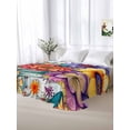 thumbnail image 6 of Twin Flat Sheet 66"x96", Boho Flowers Soft Lightweight Bedding Flat Sheets Only, Bohemia Ethnic Floral Colorful Floral Brushed Microfiber Top Bed Sheet, Breathable StainResistant Bedsheets, 6 of 9