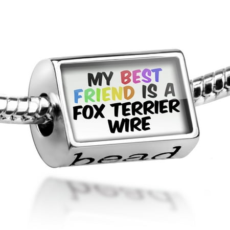 Bead My best Friend a Fox Terrier Wire Dog from England Charm Fits All European