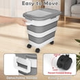thumbnail image 6 of Flantor 25lbs Collapsible Airtight Dog and Cat Food Storage Container with Food Scoop/1.9L Dry Food Storage Container Gray, 6 of 8