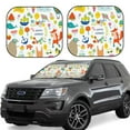 thumbnail image 1 of Saiise Summer Animal for Foldable Car Sun Shades (2-Pack) Offer Sun Protection with an Easy-fold Design for Convenient Windshield Shading-Small, 1 of 6