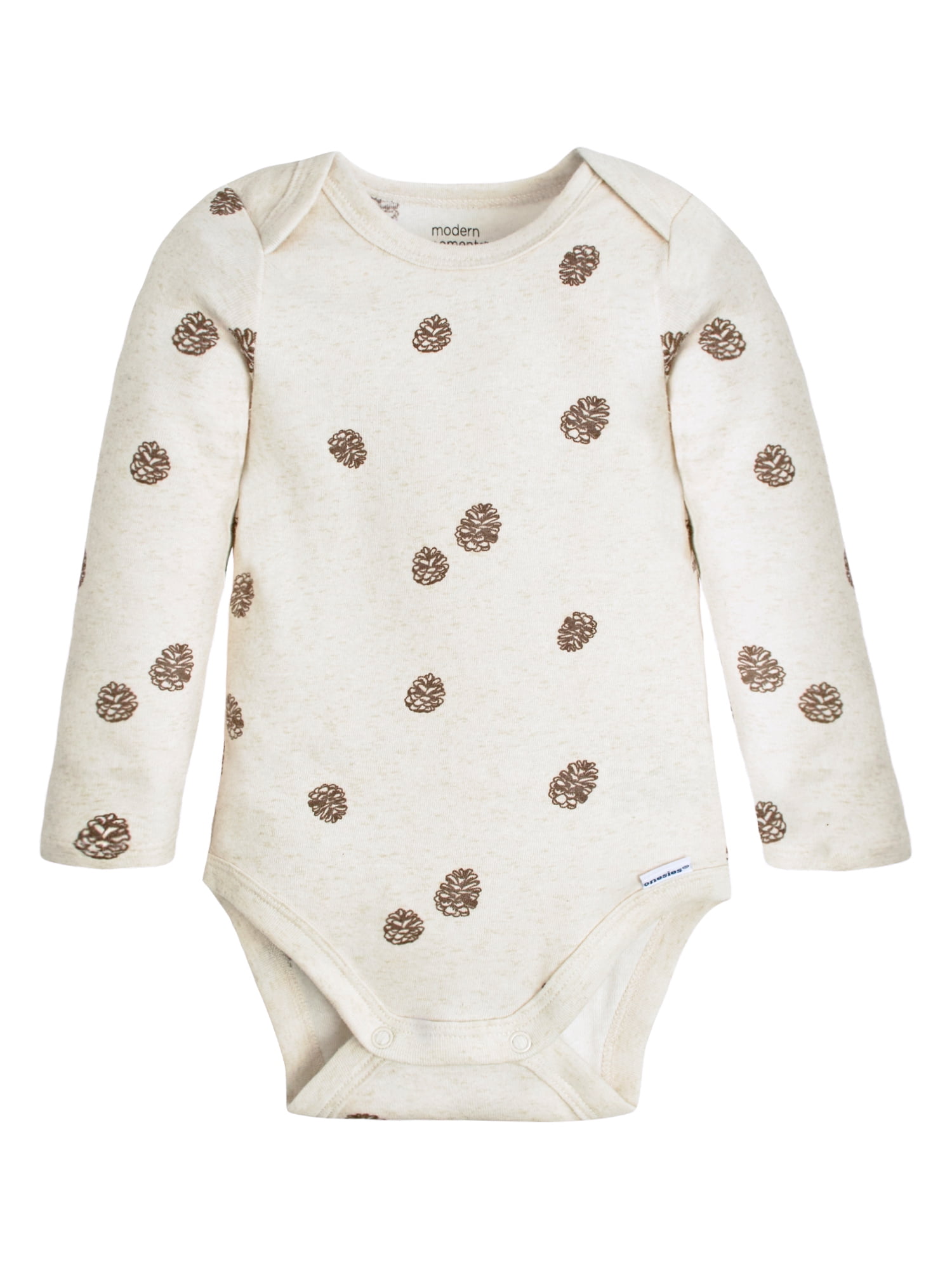 Modern Moments by Gerber Baby Boy Long Sleeve Onesies Bodysuits, 3-Pack (Newborn - 12M)