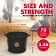thumbnail image 2 of Little Giant 70 Quart Durable Plastic Utility Muck Tub with Handles, Black, 2 of 9