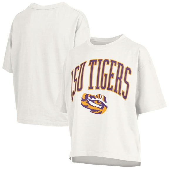 Women's Pressbox White LSU Tigers Nelson T-Shirt