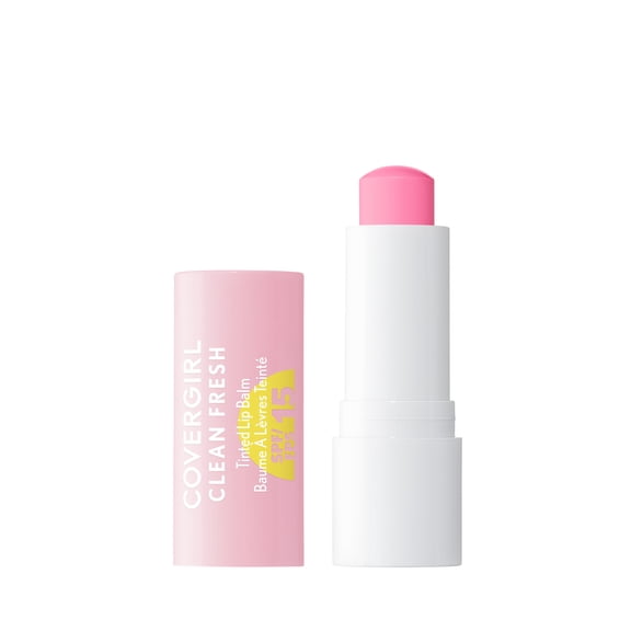 COVERGIRL Clean Fresh Tinted Lip Balm, Hydrating, Lightweight, Mineral Sunscreen SPF 15, Vegan Formula