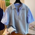 thumbnail image 5 of yillto Women Short Sleeve Tops Fashion Loose Blouses Fall Trendy Dressy Casual Shirts for Womens S-5XL, 5 of 7