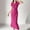 Hot Pink, variant on Drses‌‌ ‌‌‌‌‌‌‌‌‌‌‌‌‌‌‌‌‌‌‌‌‌‌‌‌‌‌Women's Button-Down Ribbed Knit Dress - Short Sleeve Turndown Collar Bodycon for Office Parties & Casual Wear